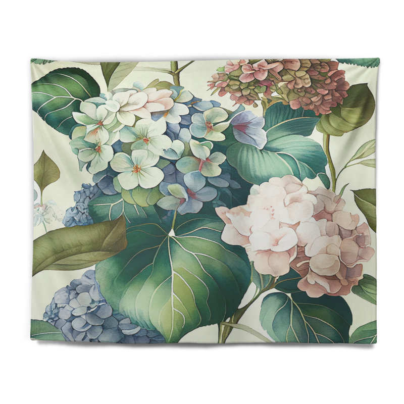 Tapisserie Anastassios en polyester Hydrangena III, H 32 po x l 39 po