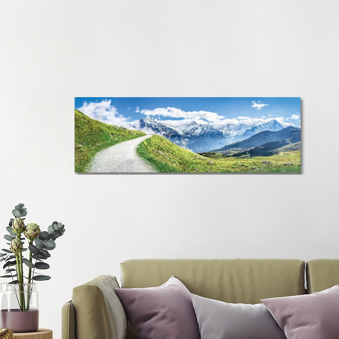 Swiss Alps Near Grindelwald by Jan Becke - Wrapped Canvas Panoramic Gallery-Wrapped Canvas Giclée