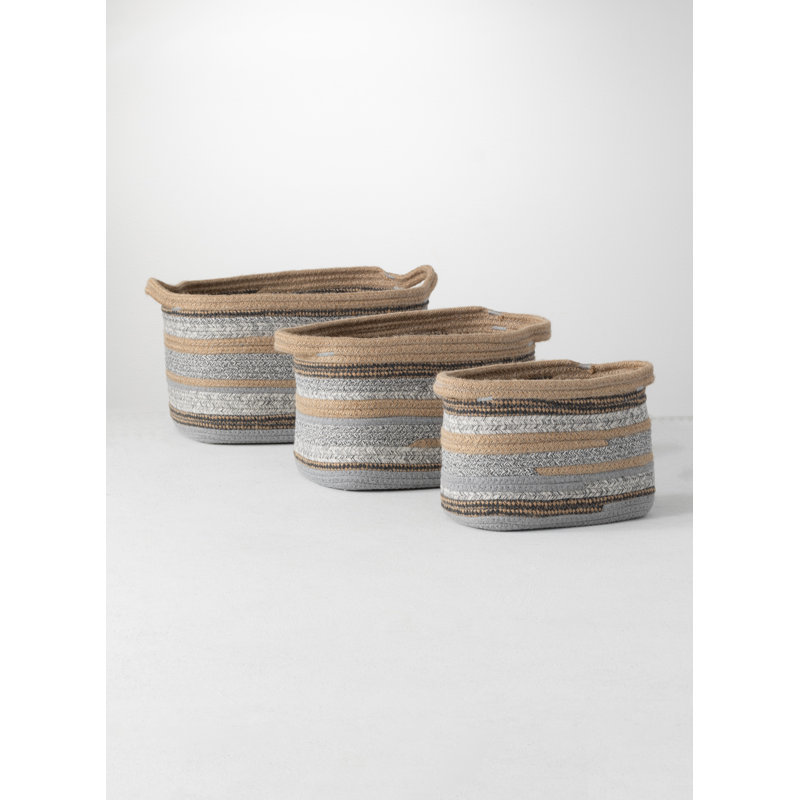 Ensemble de paniers en tissu 3 pièces