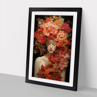 Floral Modern No.2 - Single Picture Frame Print on Wood