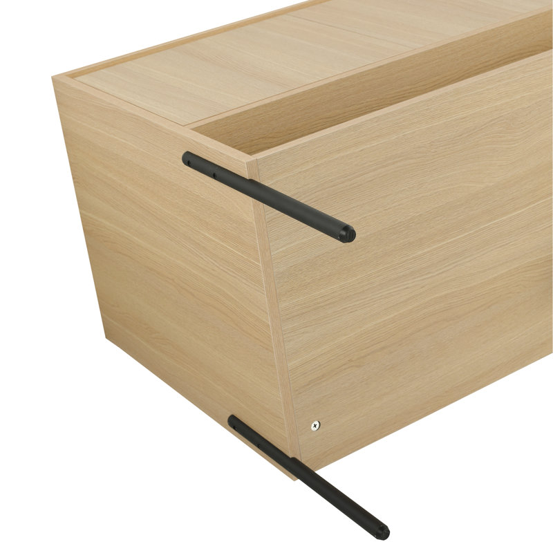 Armoire de rangement 48 po pour salle de bain en bois d'ingénierie à 3 portes en chêne moderne