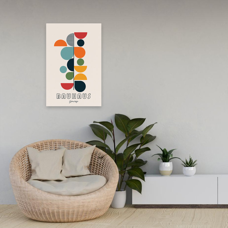 Printemps - art abstrait de style Mid-Century, H 24 po x l 16 po