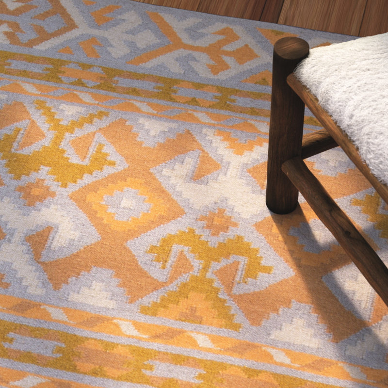 Wellsville Flatweave Wool Ikat Indoor Rug, Rectangle 2' x 3'