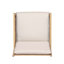 Ensemble de fauteuils d'extérieur contemporains en bois d'acacia avec coussins moelleux