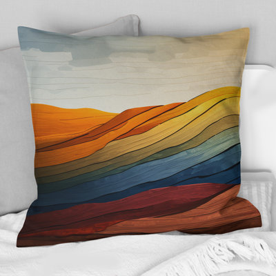 Coussin décoratif paysage «Bold And Expressive Mountains I - Mountains Lake»