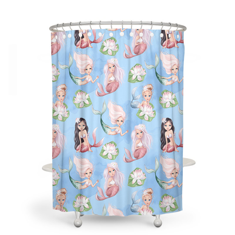 Rideau de douche simple à motif floral Queenborough, H 83 po x l 70 po