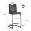 Ensemble de 2 chaises noires en polyuréthane