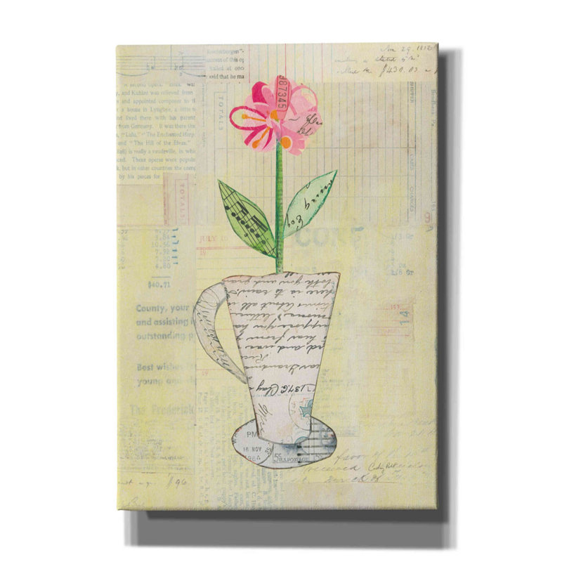 Dovecove «Teacup Floral II On Print» par Courtney Prahl, impression sur toile, H 26 po x l 18 po x P 0,75 po