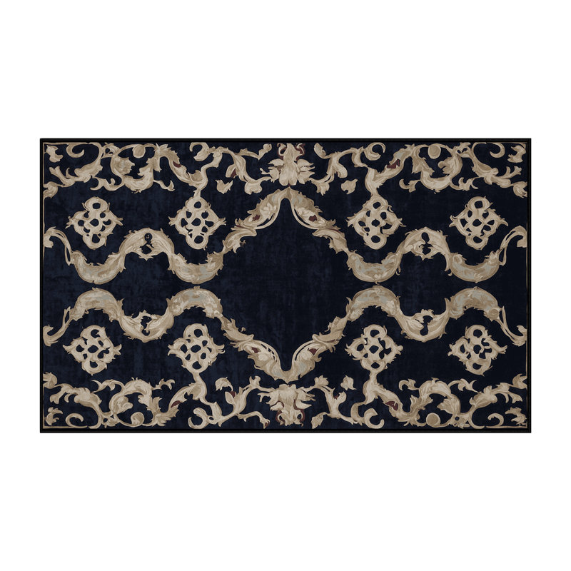 Machine Washable Gray Area Rug, Rectangle 7' x 10'