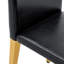 Chaises de salle à manger noires Pu avec pieds en métal doré, de 4 - 4 pieds élégants et confortables pour le confort-1115684800
