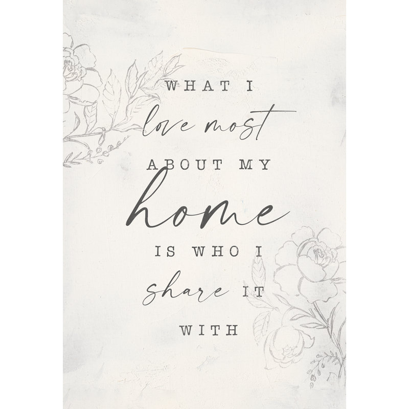 Who I Share It with by Unknown, 36" H x 24" W, Black Floater Framed Canvas, No Mat