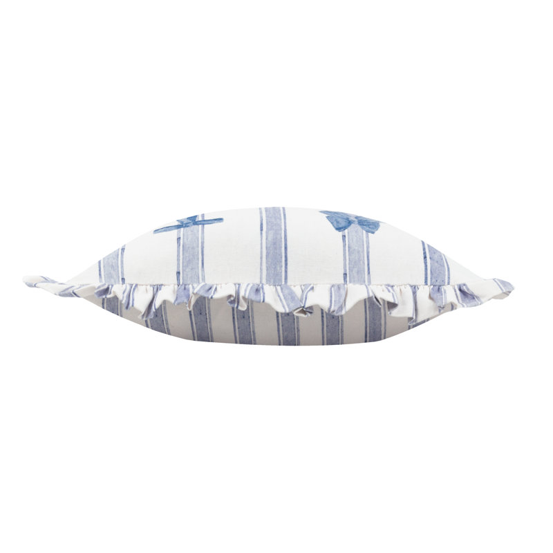 Noortje Bows Striped Square Throw Cushion