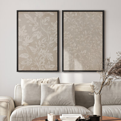 Framed Canvas Wall Art - Vintage Abstract Wall Prints for Bedroom