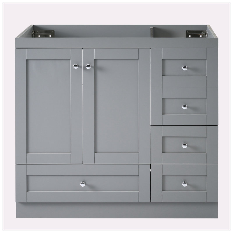 Base de meuble-lavabo simple 35,00 po seulement, Gris
