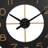 Gold Metal Decorative Wall Clock with Gold accents, 28" x 1" x 28"