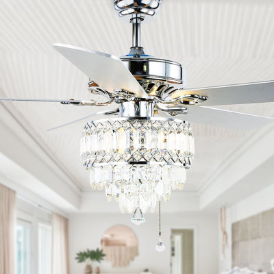 Ventilateur de plafond 52 pales en cristal de 52 po et ensemble d'éclairage inclus