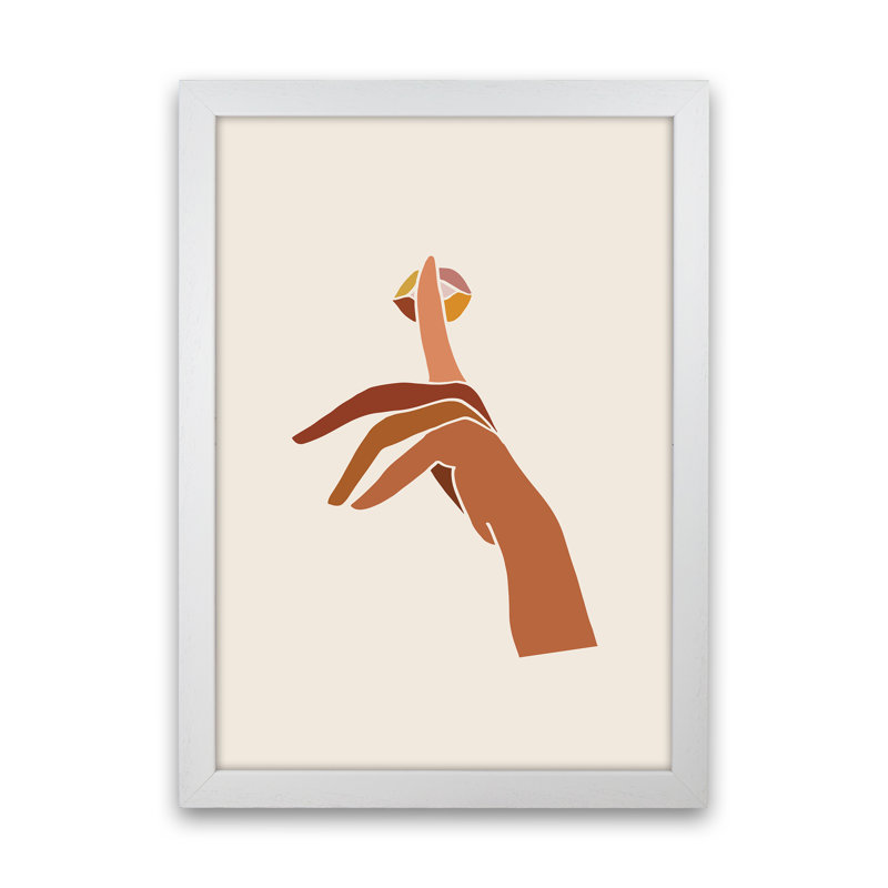 Shhh 1 Mosaic Earthly by Planeta444 - Print, 63cm H x 46cm W x 3cm D, White Framed