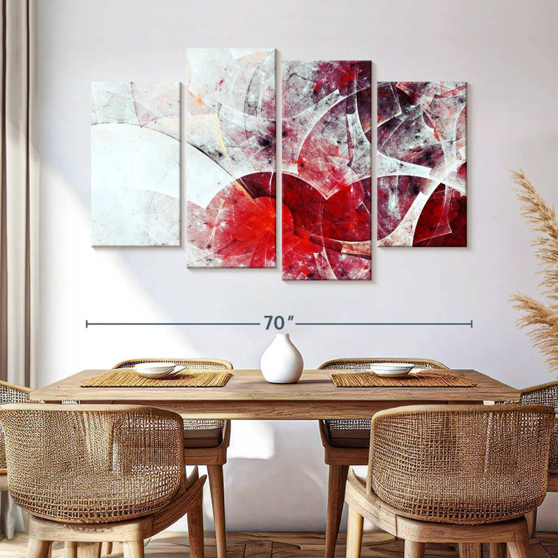 Avery Red Digital Abstract, 42" H x 68" W