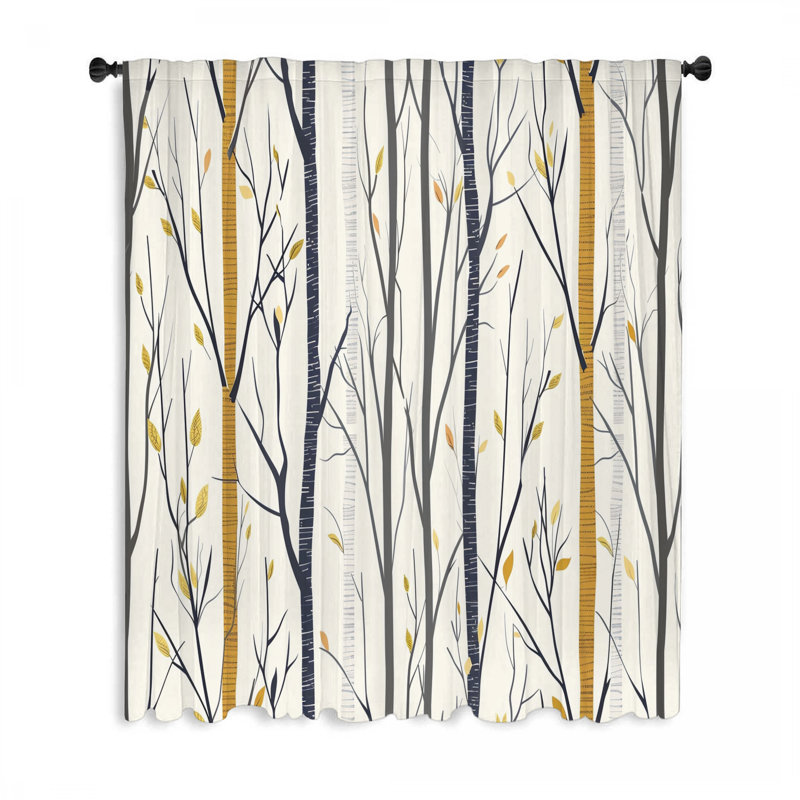 Rideau transparent en polyester Mayada, L 50 po x L 84 po