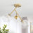 3-Light Modern Sputnik Globe Semi Flush Mount-1377869817