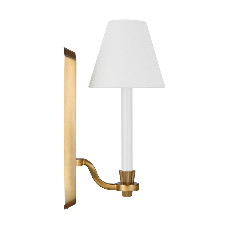 Paisley 1 - Light Armed Sconce, Burnished Brass