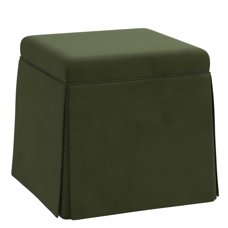 Bash Upholstered Storage Ottoman, Classic Loden Velvet