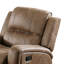 Fauteuil inclinable manuel Charles, similicuir, bois massif-106065310