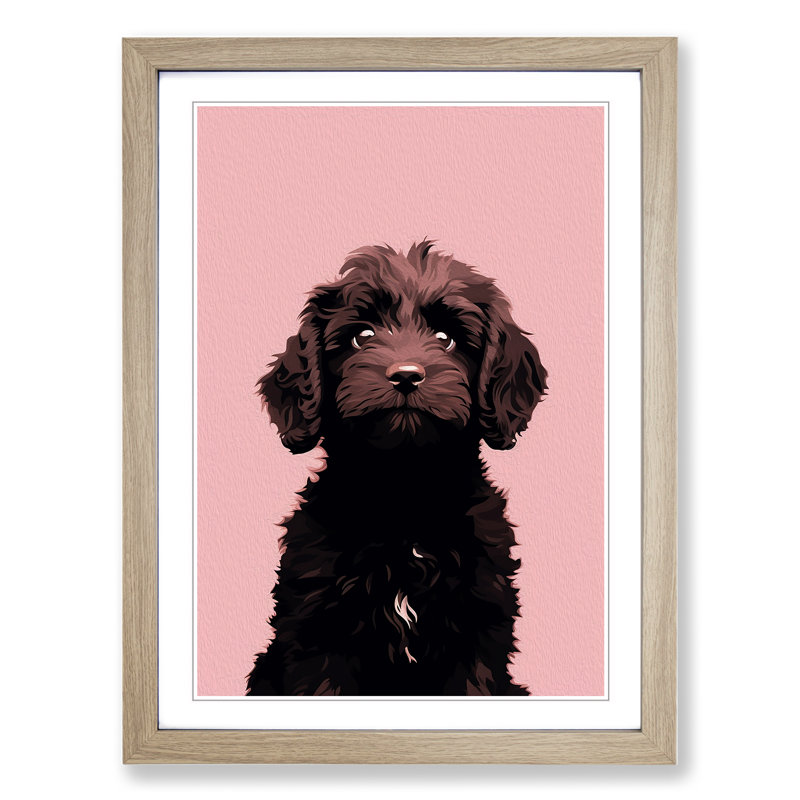 Single Picture Frame Print on Wood, 34cm H x 25cm W, Oak Framed
