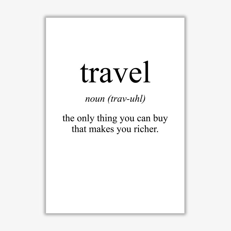 Travel - Print, 42 cm H x 30 cm W x 1 cm D, No Frame