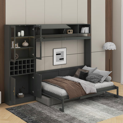 Murphy Bed Wall Bed With Sofa,USB & Light