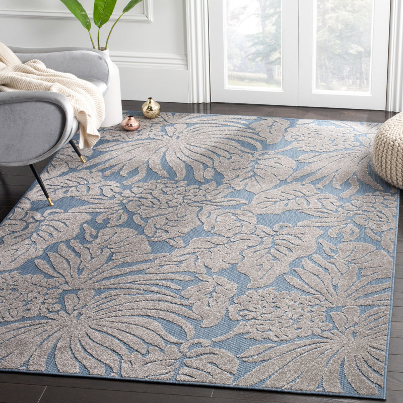 Tapis bleu Patricia, Rectangle 5 pi 3 po x 7 pi 7 po