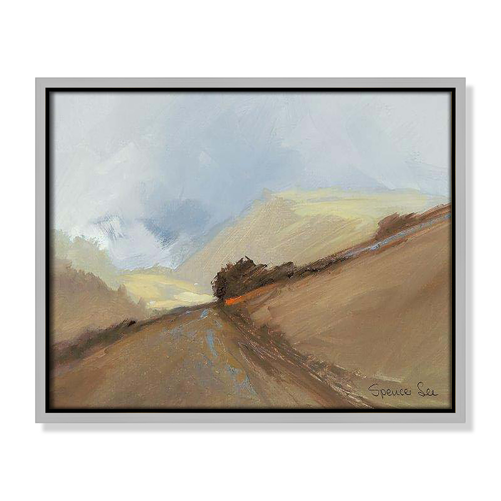 Heaven And Earth II by Spencer Lee, 12.5'' H x 15.5'' W x 2'' D, Silver Framed