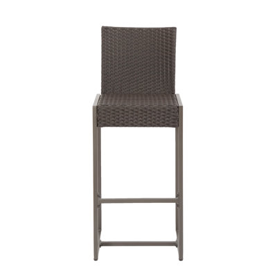 Fulghum Polyethylene (PE) Wicker Outdoor 30'' Bar Stool