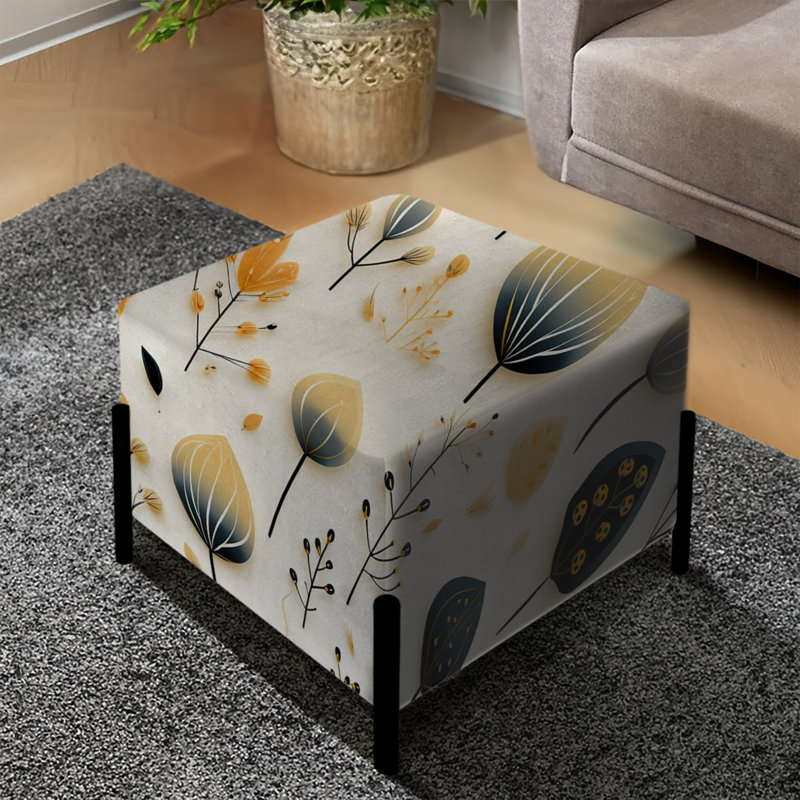 Repose-pieds botanique monochrome - Plantes