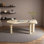 Bureau ergonomique luxueux en bois massif de couleur crème