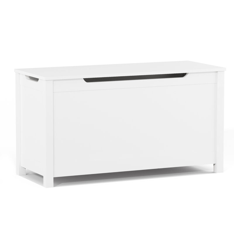 Boîte de rangement en bois pour enfants, Blanc