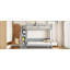 Lit escamotable double sur double avec lève-personne hydraulique et conception de bureau-111077751