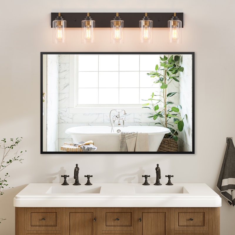Mechthilde Dimmable Vanity Light, 5, Black/Gold