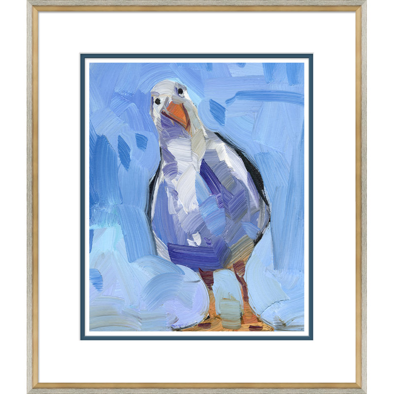 Curious Seagull - Peinture encadrée