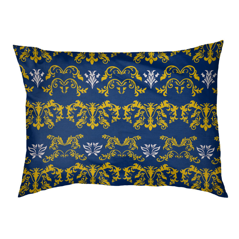 Coussin d'intérieur Jacksonville Football Baroque, Petit (l 28 po x P 18 po x H 4 po), Or / bleu royal / blanc