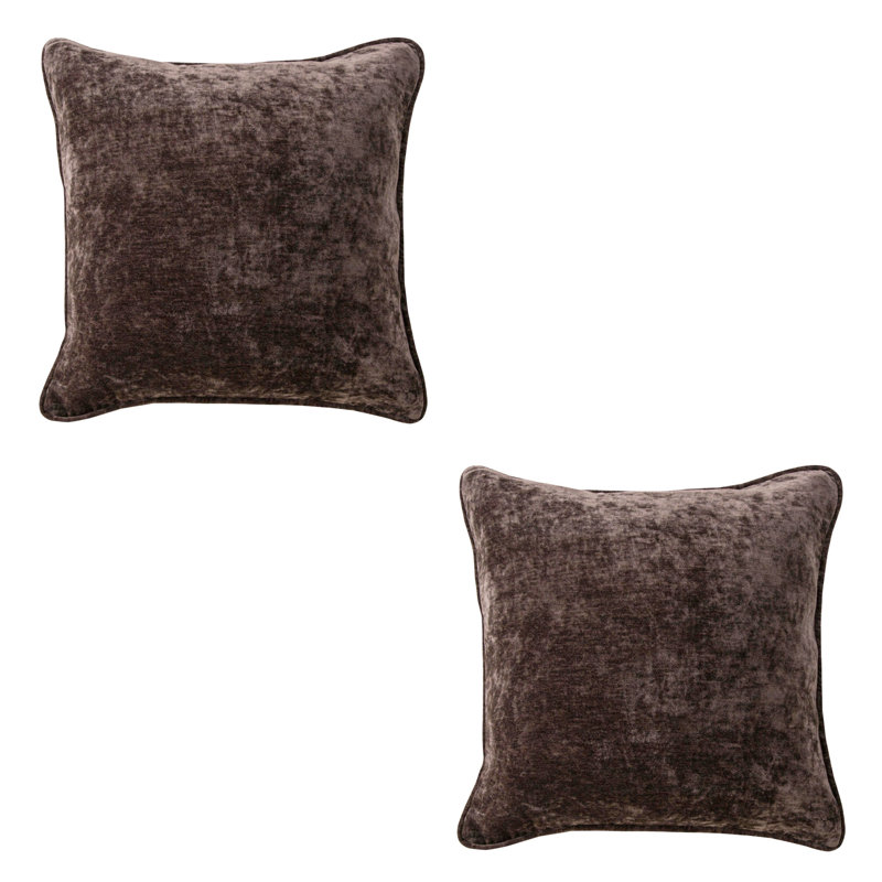 Alexanne Pack of 2 Cushions with Filling, Chocolate