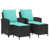 Cusshion turquoise / cadre noir est en rupture de stock