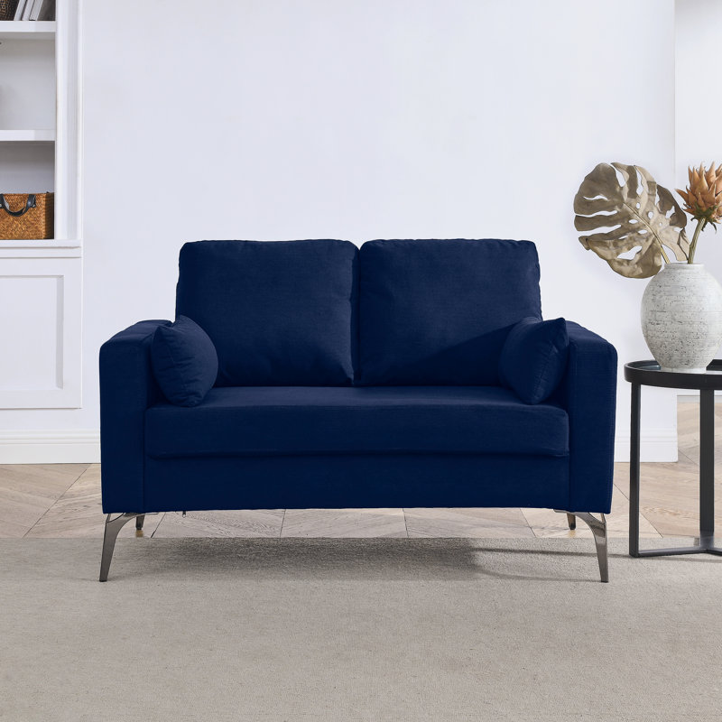 Jeconiah Upholstered 72.83'' Sofa, 33.07"H x 71.25"W x 32.48"D, Orange Corduroy