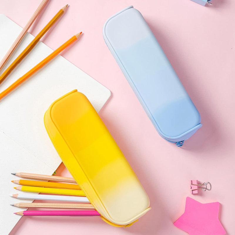 [Paquet de 4] Étui à crayons imperméable de grande capacité, étui à crayons rectangulaire de couleur mixte, étui à crayons pour étudiant, essentiel pour la rentrée scolaire