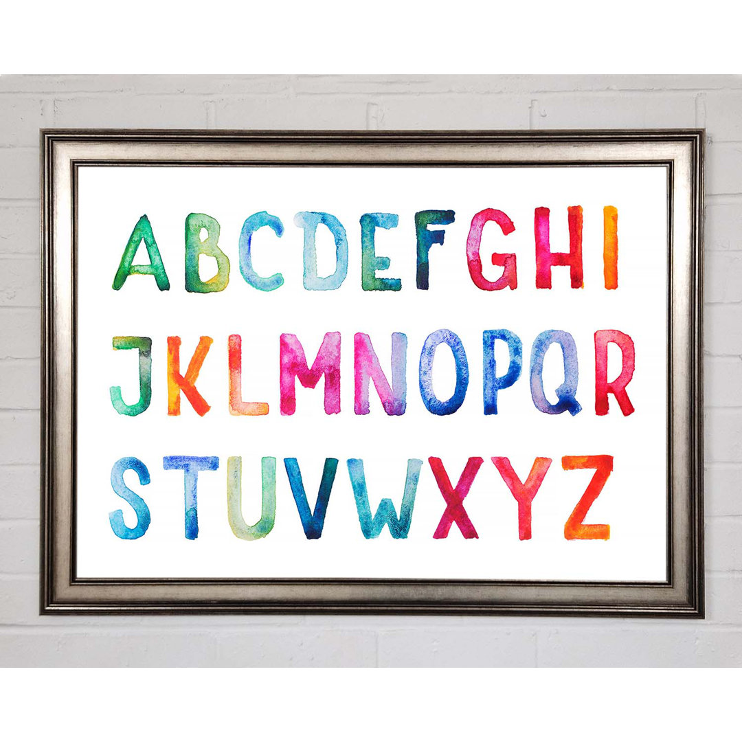 Regenbogen Alphabet - Einzelne Bilderrahmen Kunstdrucke