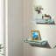 Tablette murale en cristal 2 pièces