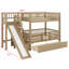 Lit superposé à escalier avec glissières et tiroirs de rangement-819141954-1068228196