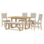 Ensemble de table de salle à manger 6 pièces avec table rectangulaire, 4 Chiars et un banc-1915078284