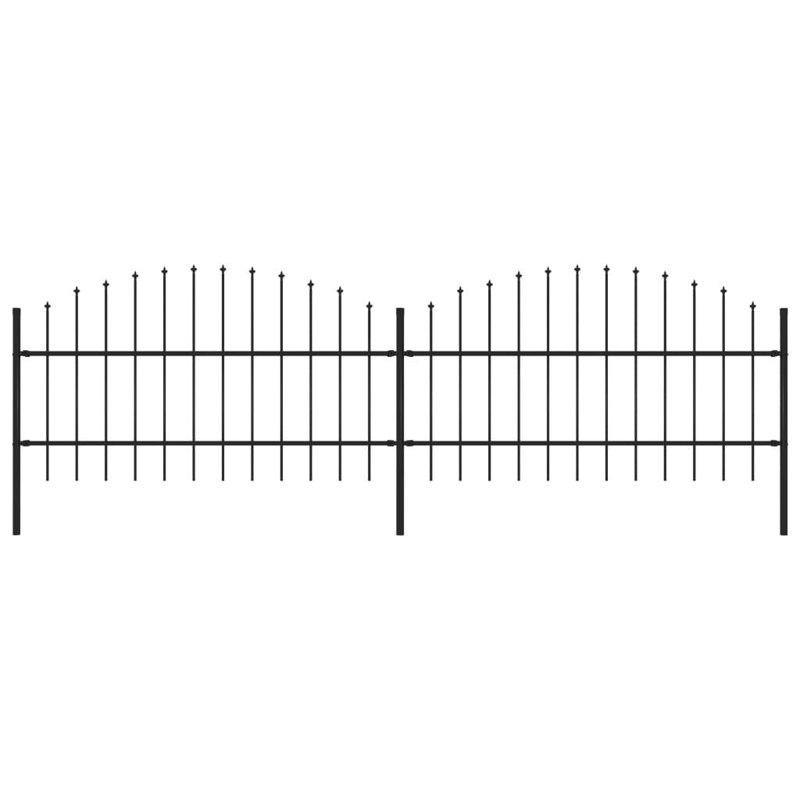 Aaliya Black Metal Yard/Privacy Fence with 2 Panel(s) Included