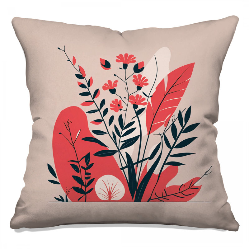 Coussin Floral, 26 x 26 pouces